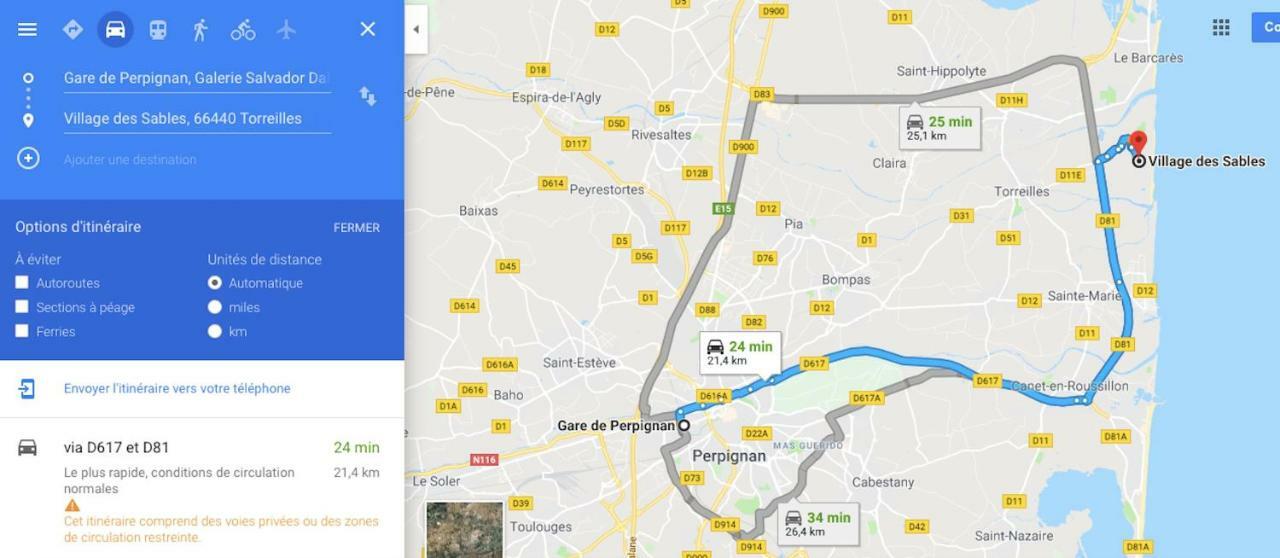 Maison Jardin Wifi - Climatisation - 100 M Plage Sauvage - 20 Min Perpignan Торрей Экстерьер фото